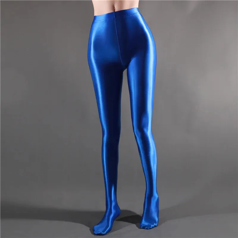 1pcs Women Leggings Candy Color Slimming Leather Pants Do Not Fade Easily Ninth Pants Pencil Pant Shiny Trousers Fitness Fashion