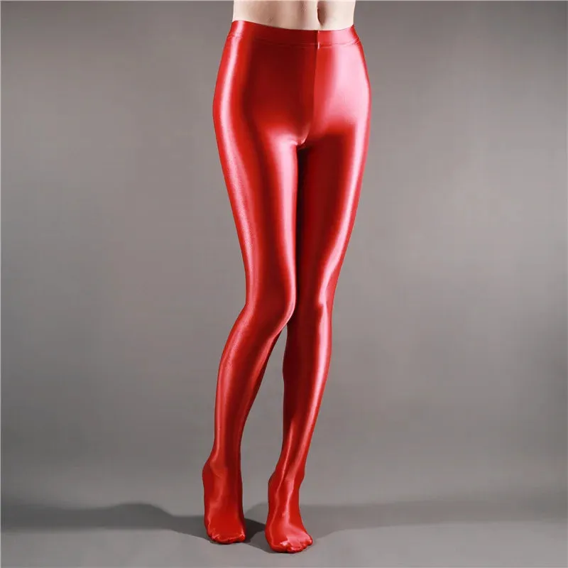 1pcs Women Leggings Candy Color Slimming Leather Pants Do Not Fade Easily Ninth Pants Pencil Pant Shiny Trousers Fitness Fashion