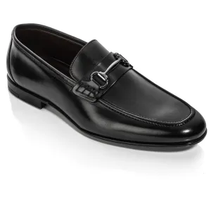 Agostino Black bit loafer