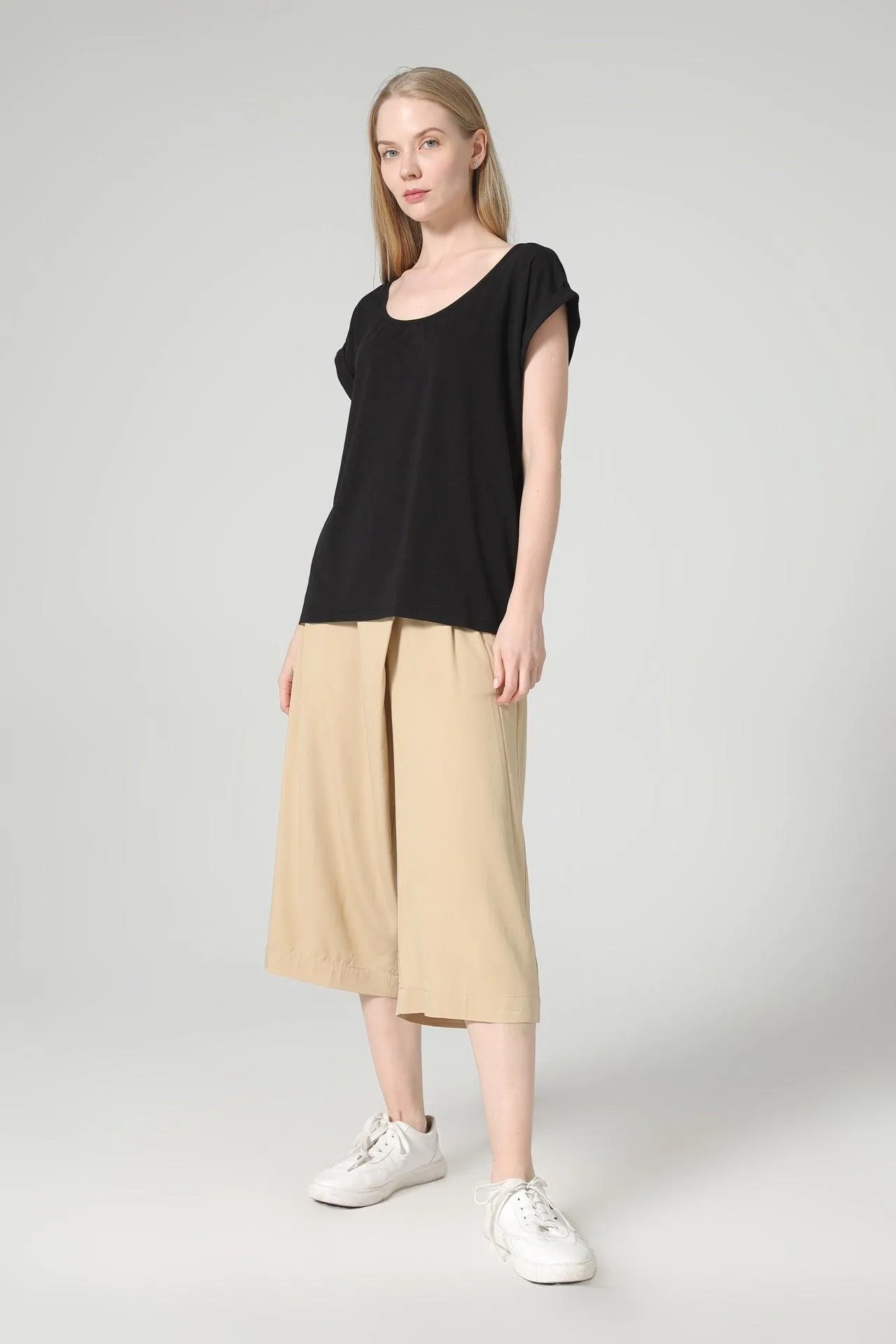 Bamboo Rolled Sleeve Tee