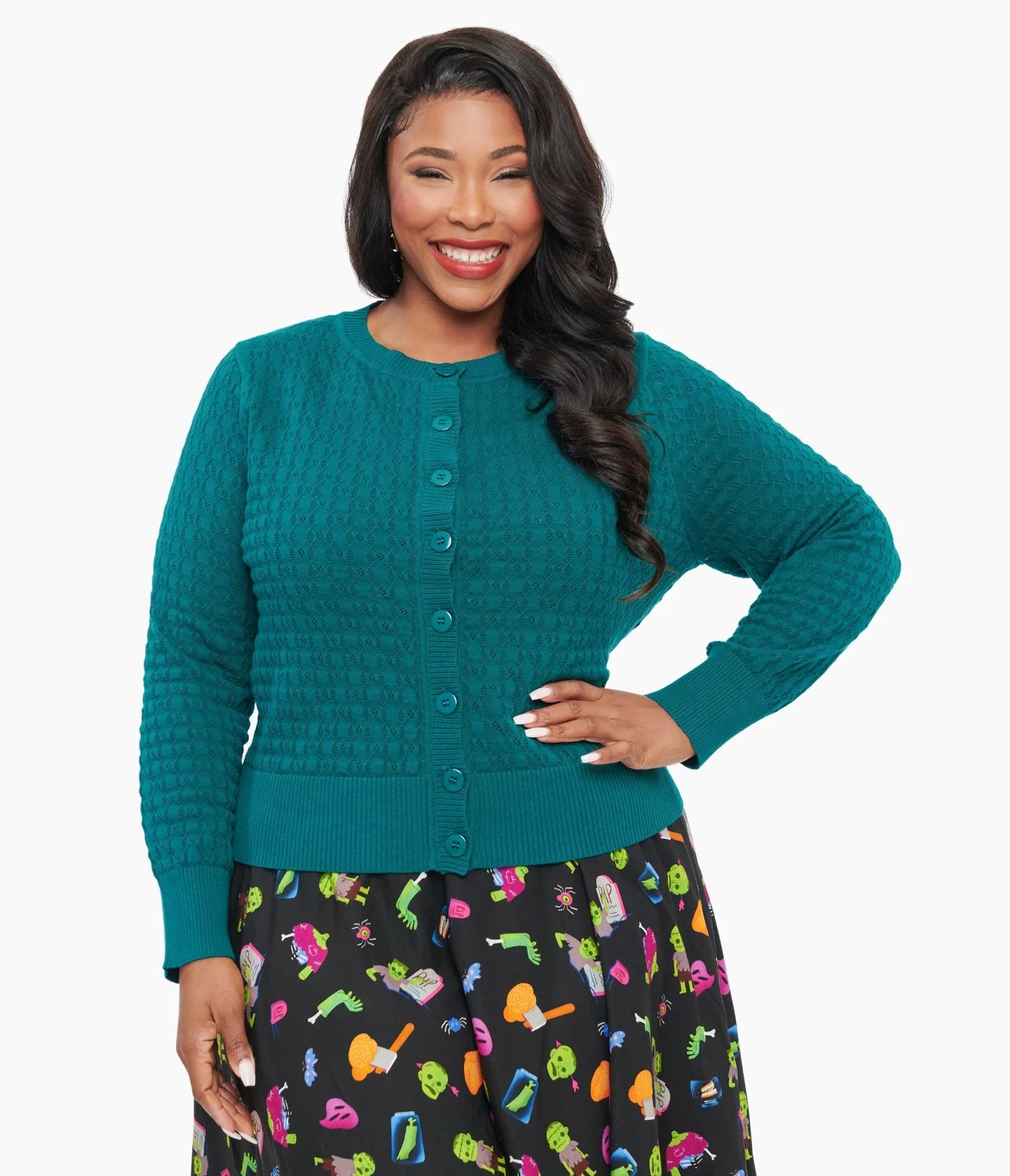 Banned Plus Size 1950s Green Katie Cardigan