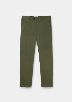 Bay Green Cotton Twill Chinos