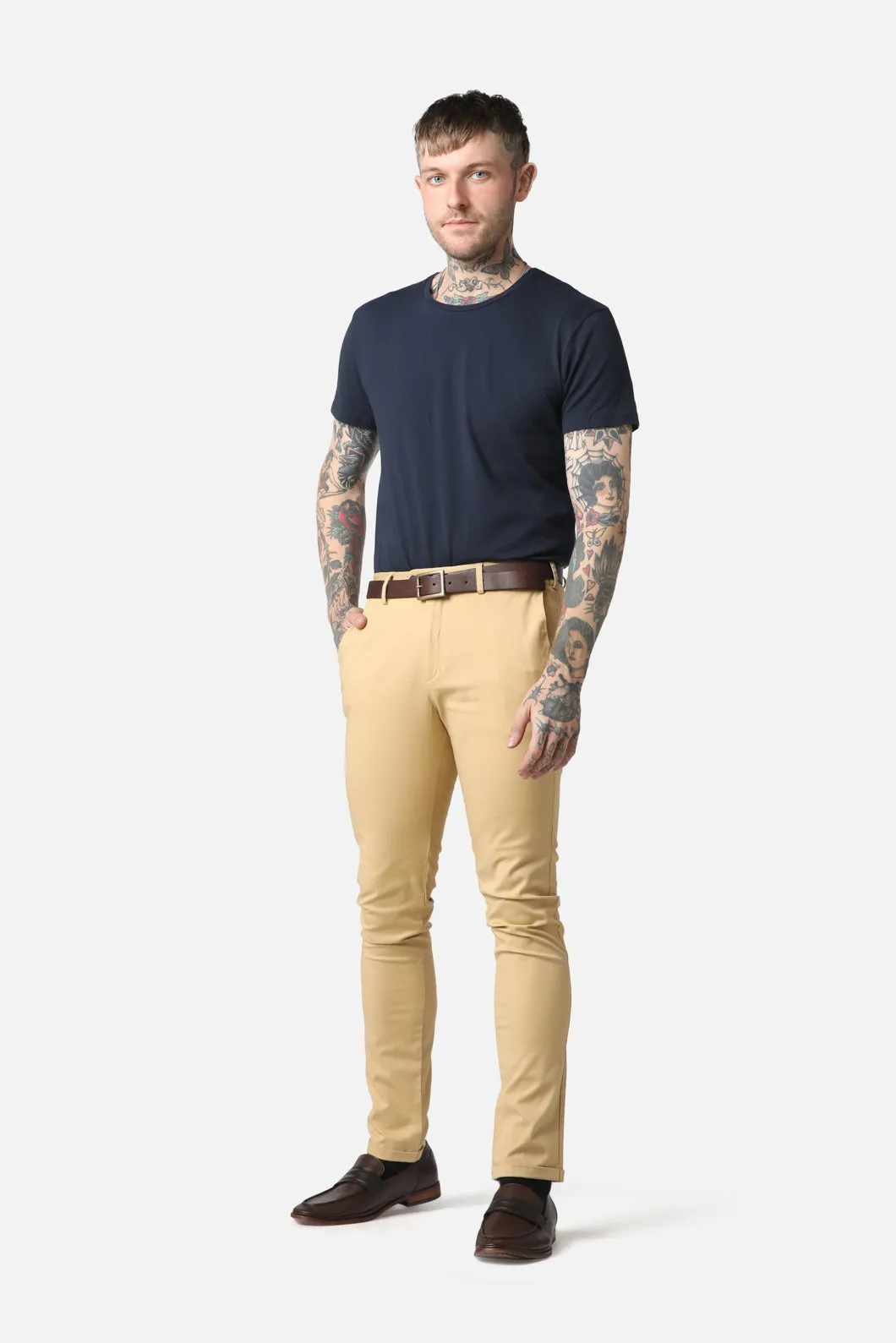 Beige Skinny Chino