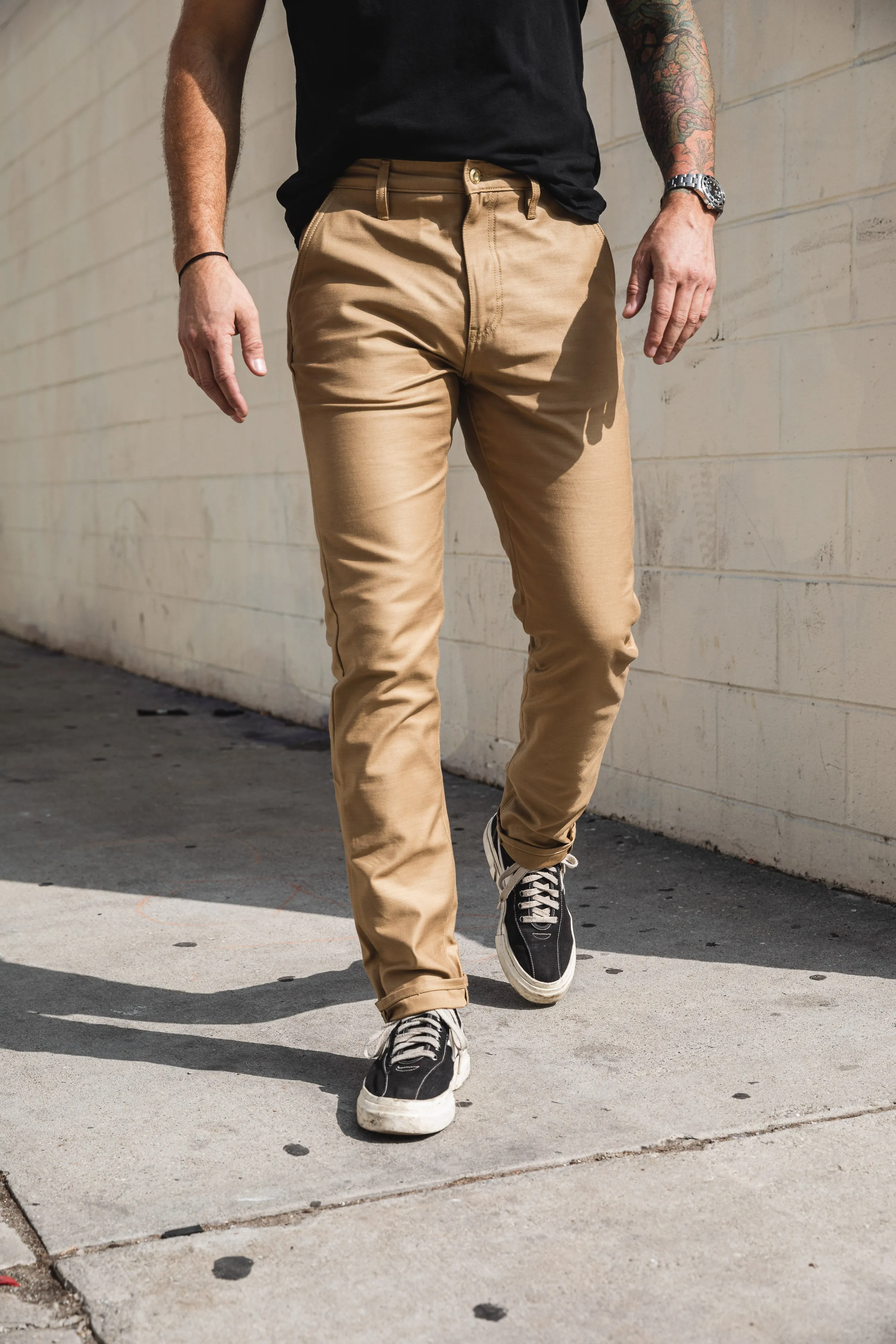 Benzak Denim Developers - BC-01 - TAPERED CHINO - 10 oz. Golden Brown Military Twill