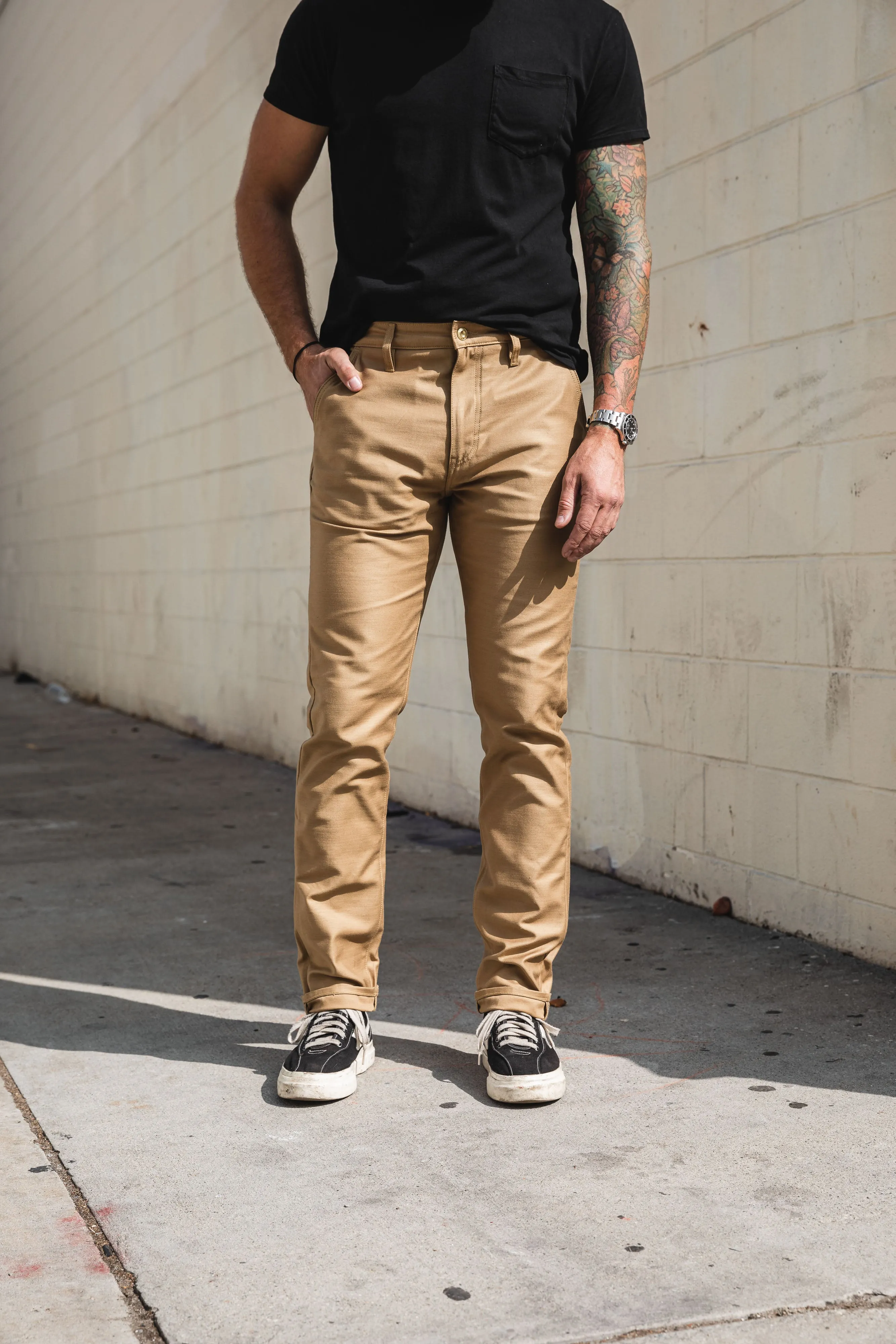 Benzak Denim Developers - BC-01 - TAPERED CHINO - 10 oz. Golden Brown Military Twill