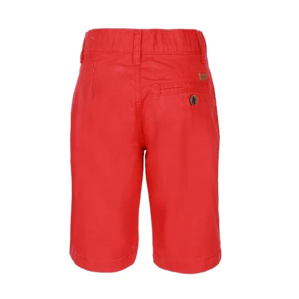 BOYS BASIC TWILL CHINOS SHORTS - RED