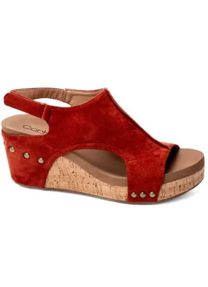 Carley in Rust Faux Suede by Corkys