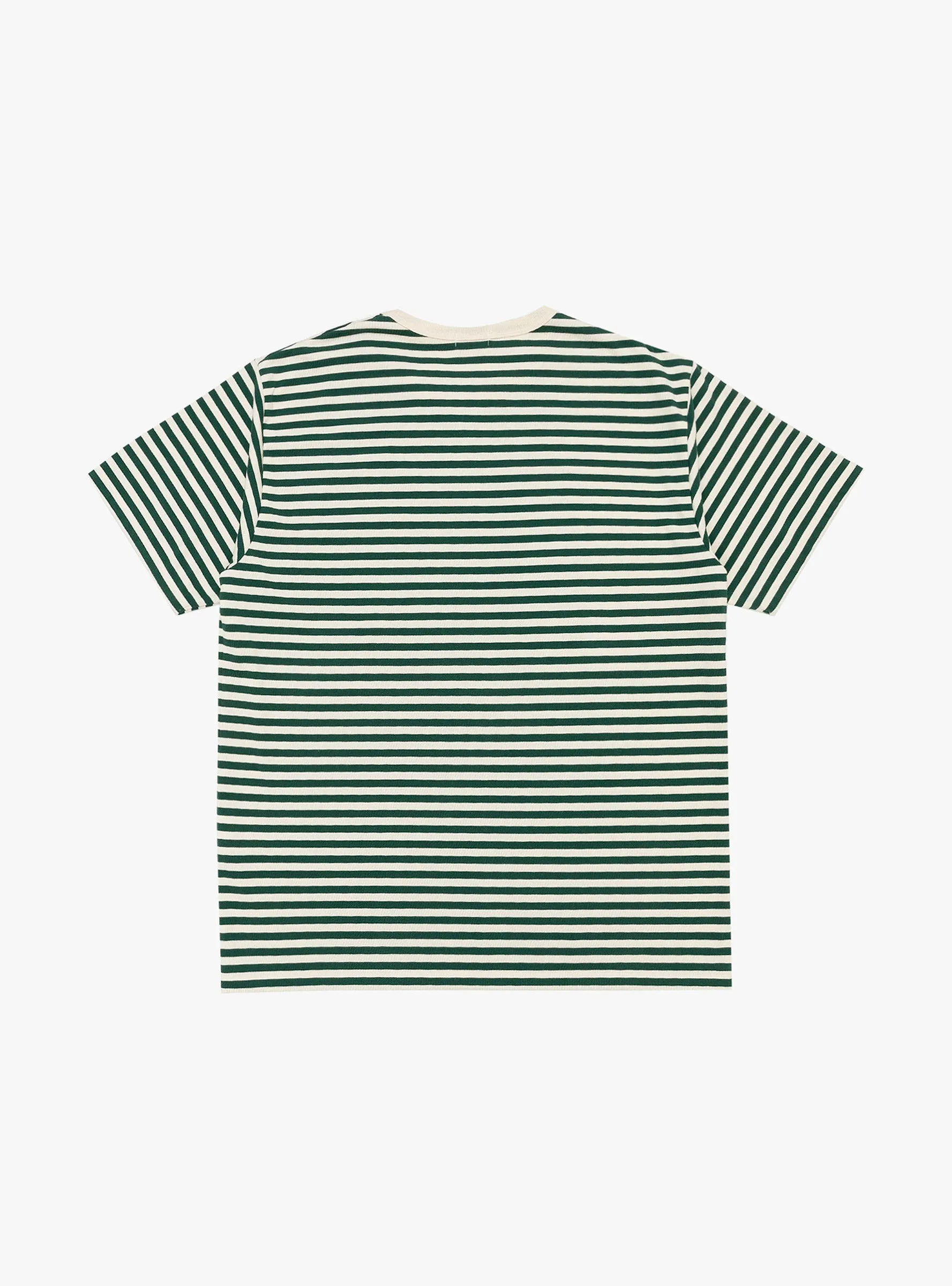 COOLMAX Stripe Jersey T-shirt Green & Natural