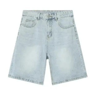 Faded Light Blue Baggy Jorts