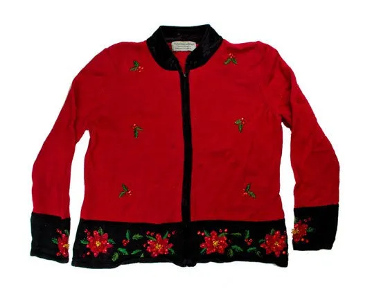 Falling Holly-Medium Christmas Sweater