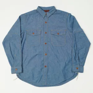 Freewheelers 'Skid Row' Chambray Shirt - Indigo