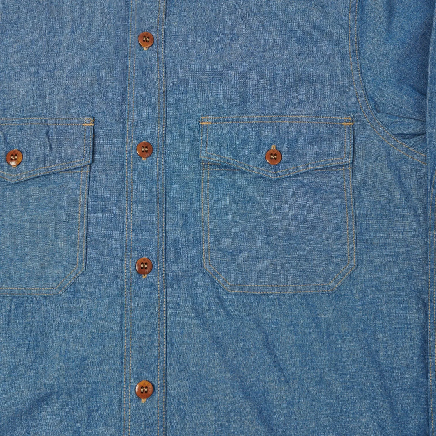 Freewheelers 'Skid Row' Chambray Shirt - Indigo