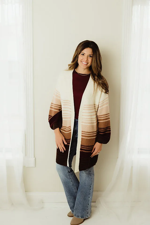 Gradation Textured Cardigan