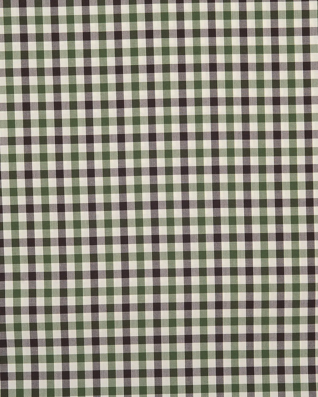 Green Brown Cream Gingham Tattersall