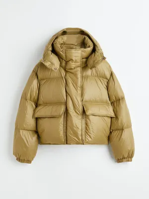 Hooded down jacket