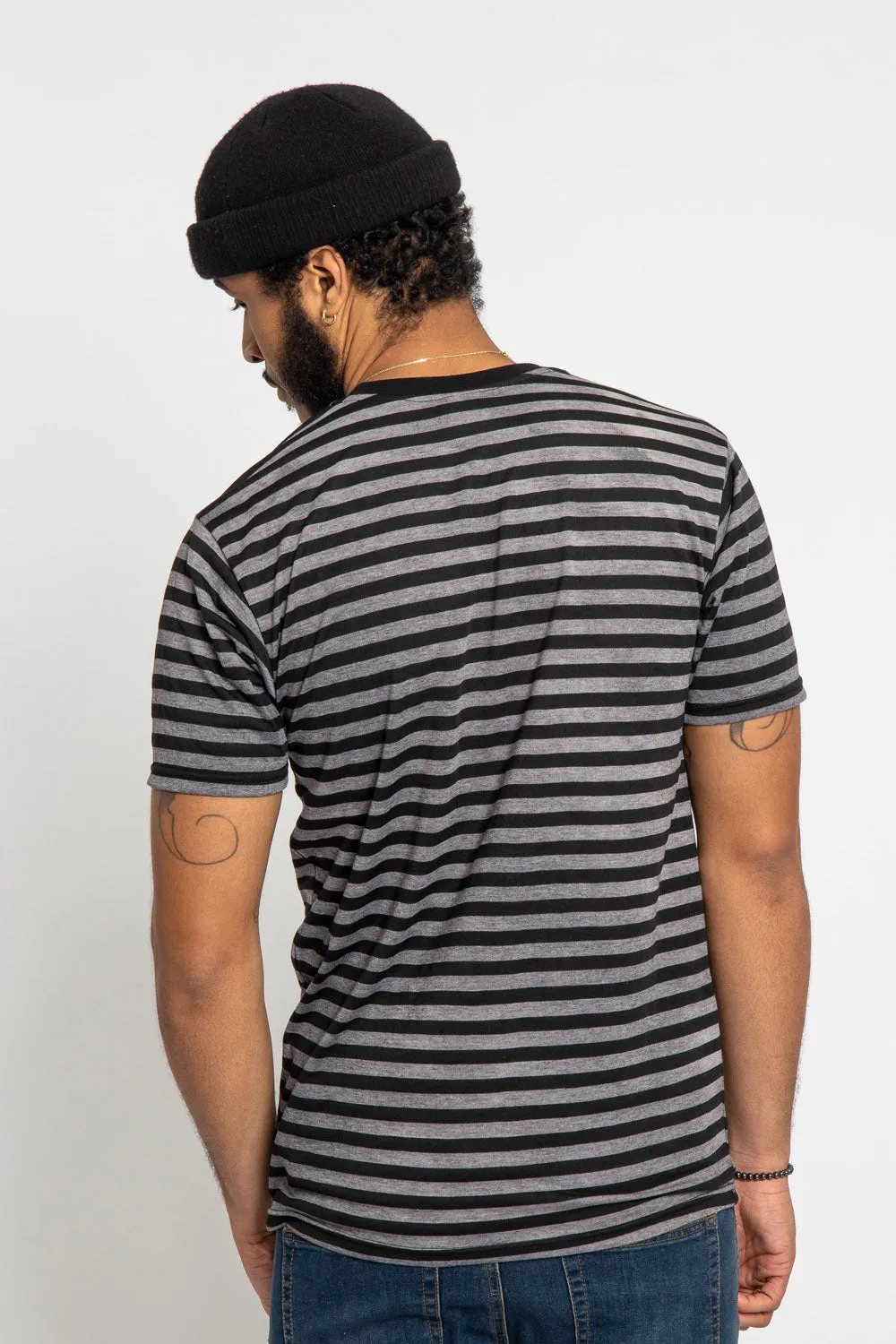 Horizontal Striped Fearless Tiger T-Shirt