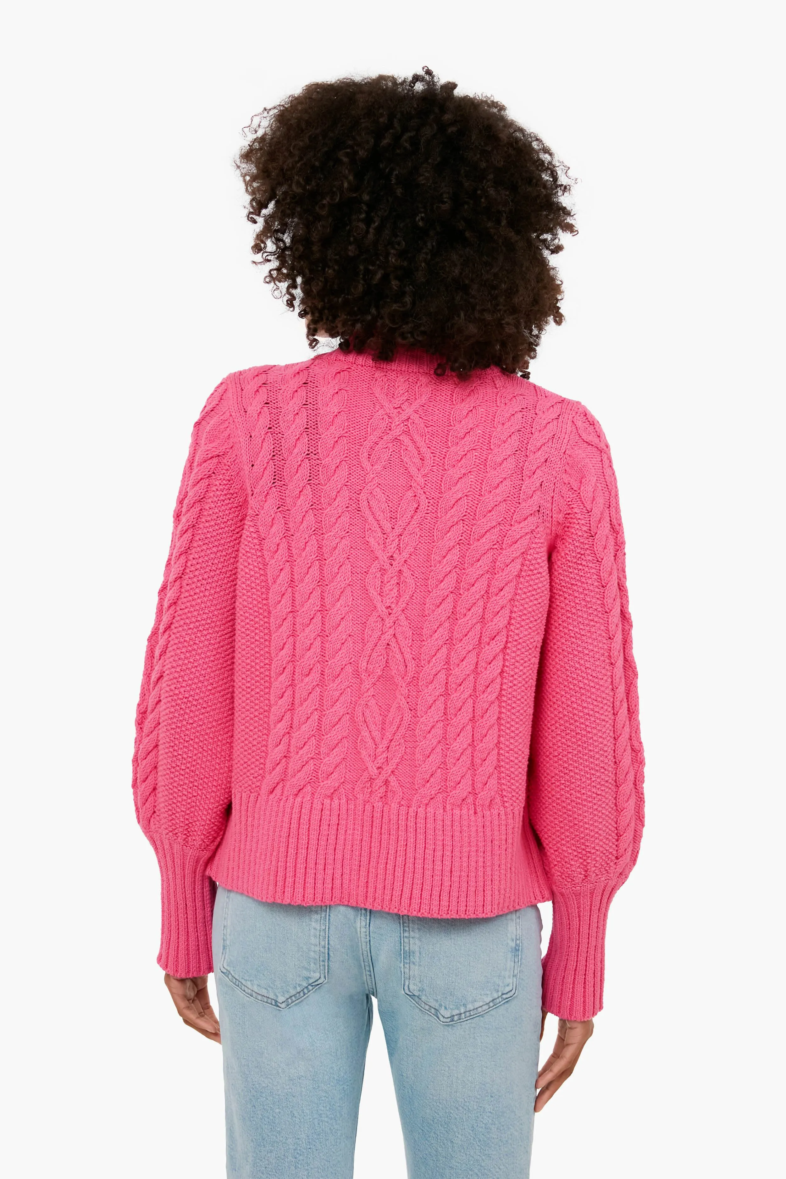 Hot Pink Cotton Colette Cardigan