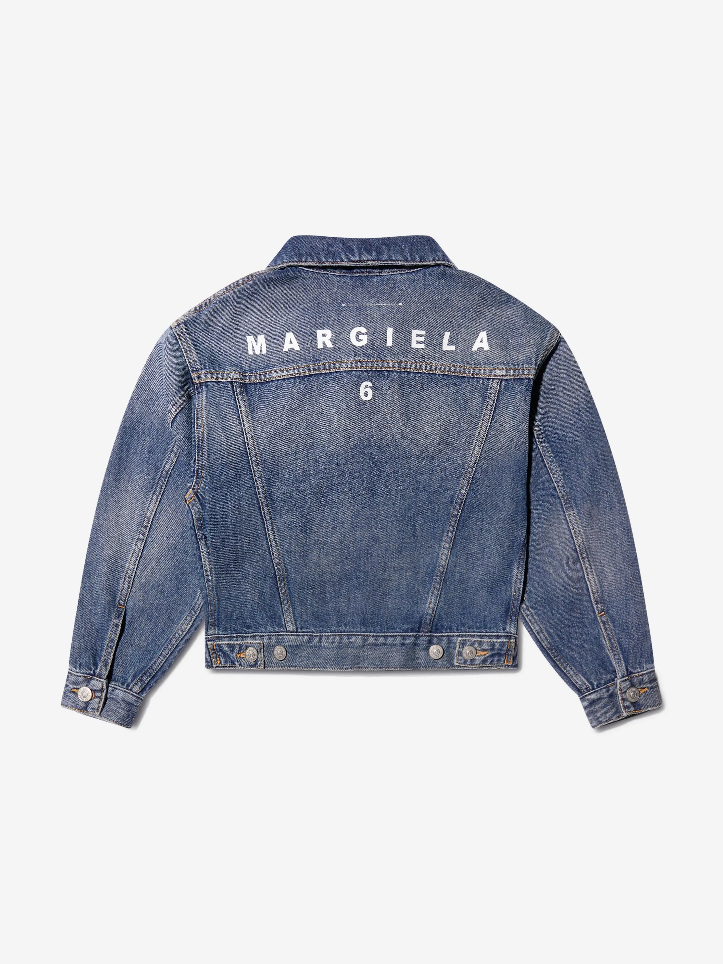 MM6 Maison Margiela Kids Denim Jacket In Blue