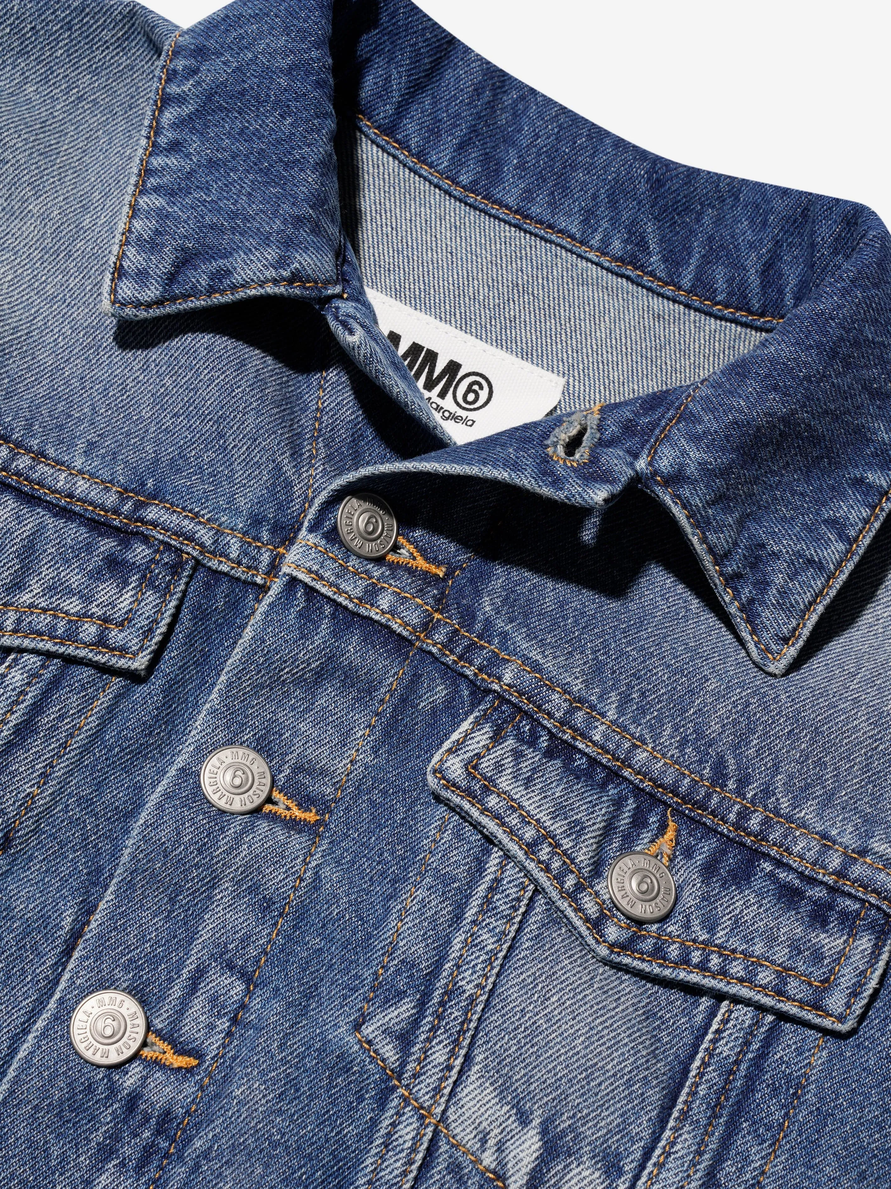 MM6 Maison Margiela Kids Denim Jacket In Blue