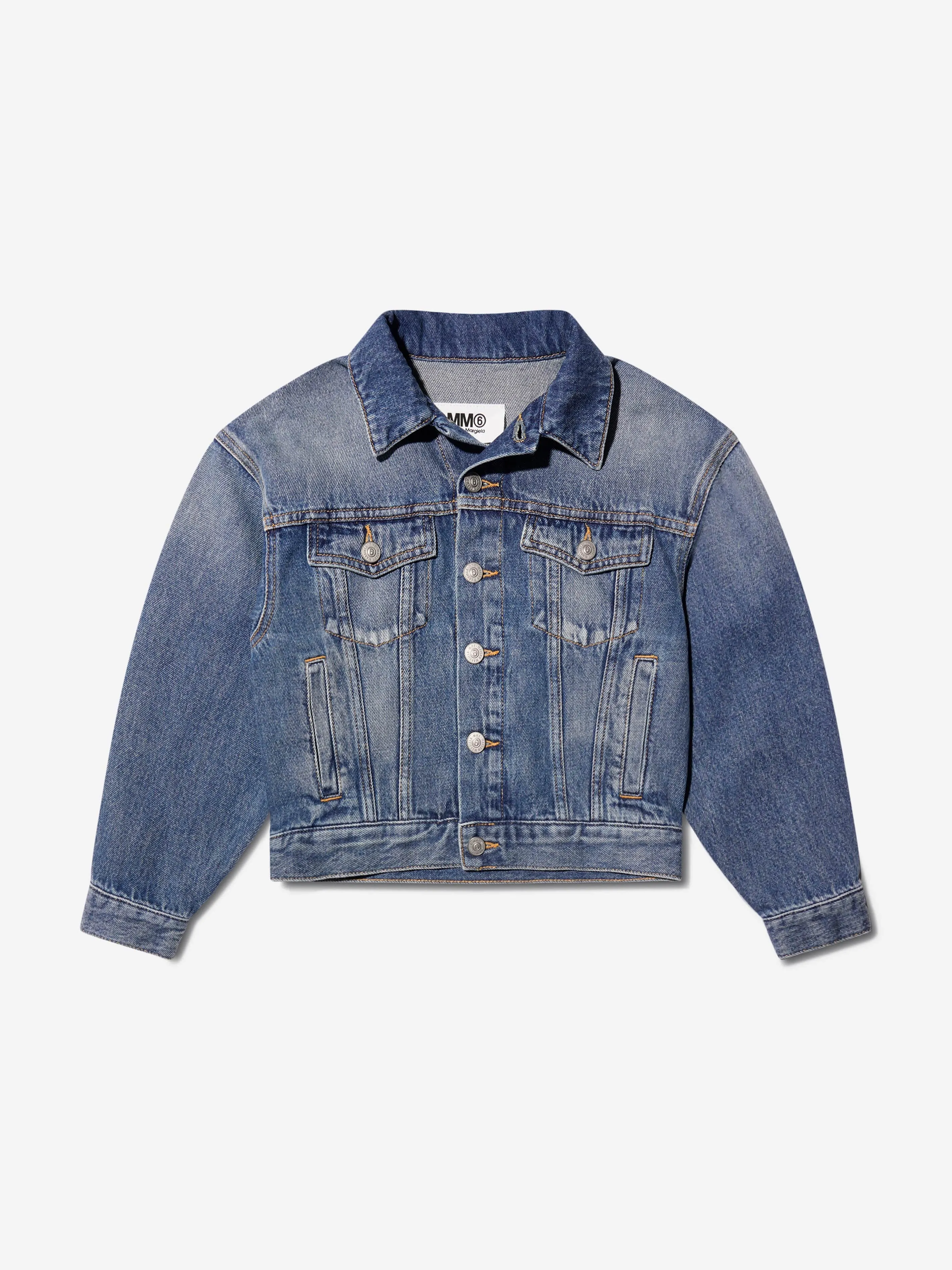 MM6 Maison Margiela Kids Denim Jacket In Blue