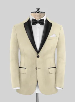 Napolean Light Beige Wool Tuxedo Jacket