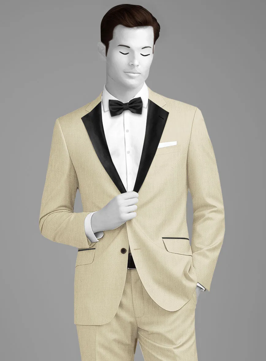 Napolean Light Beige Wool Tuxedo Jacket