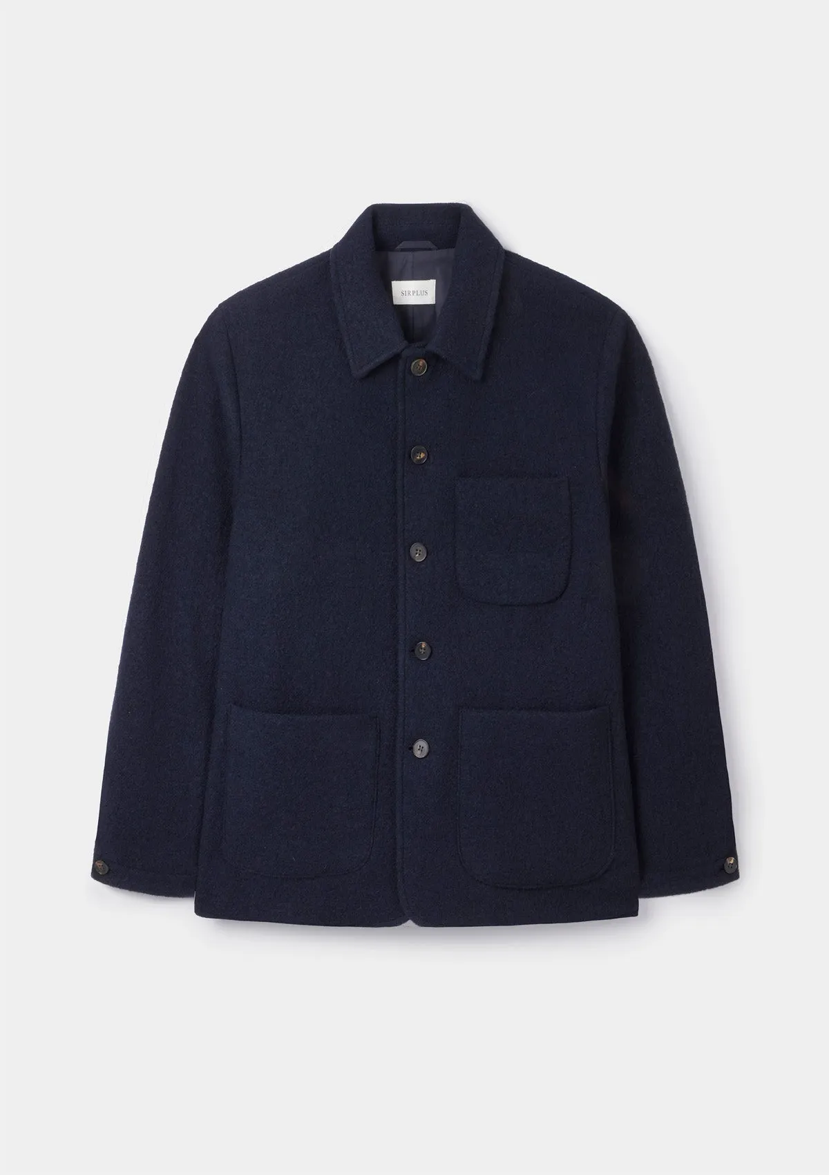 Navy Boucle Chore Jacket