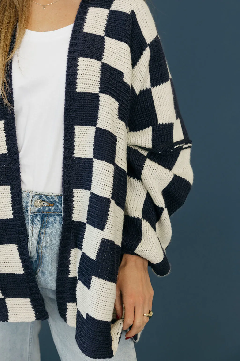 Novalee Cardigan-White/Navy