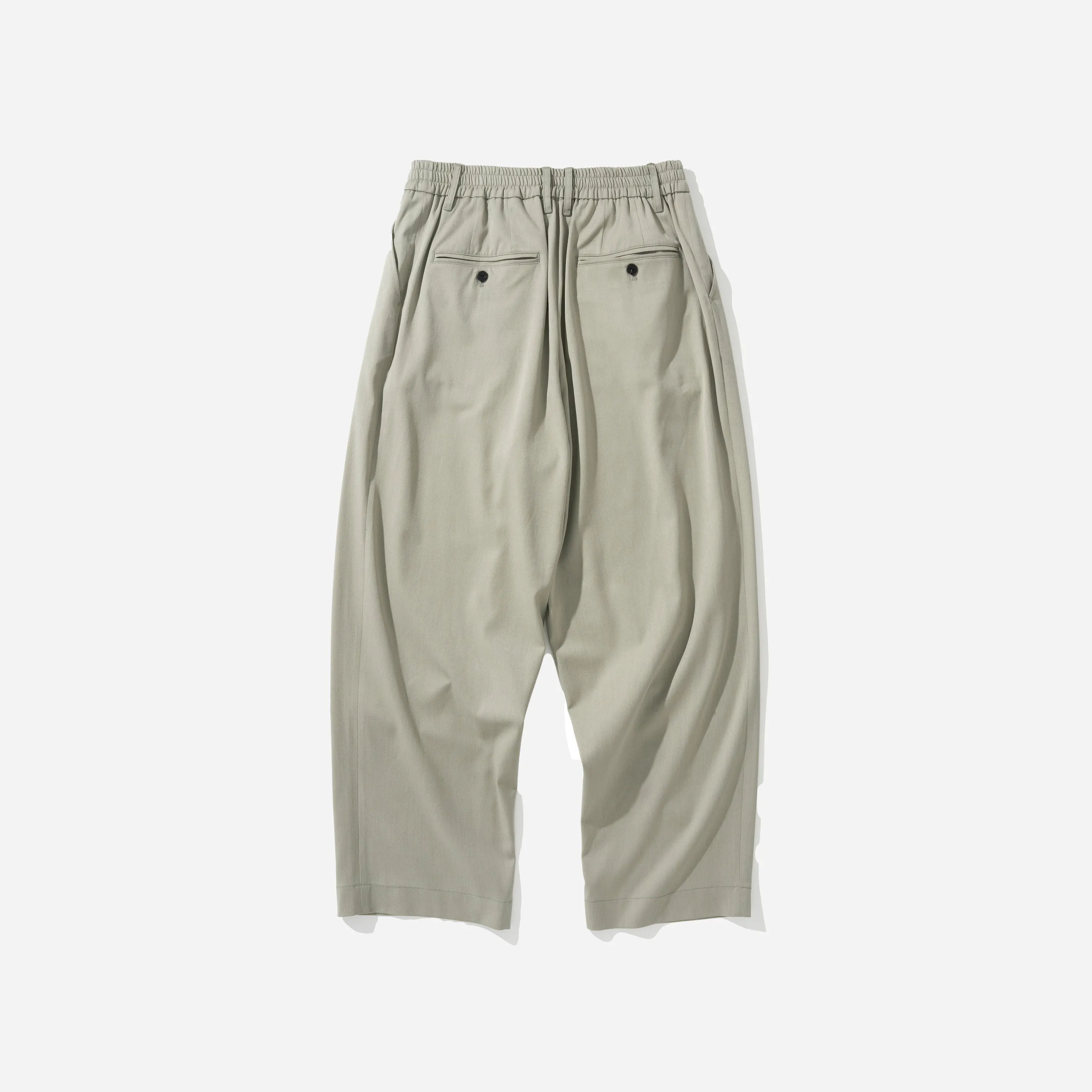 ONE TUCK BANDING SLACKS - SAGE GREEN