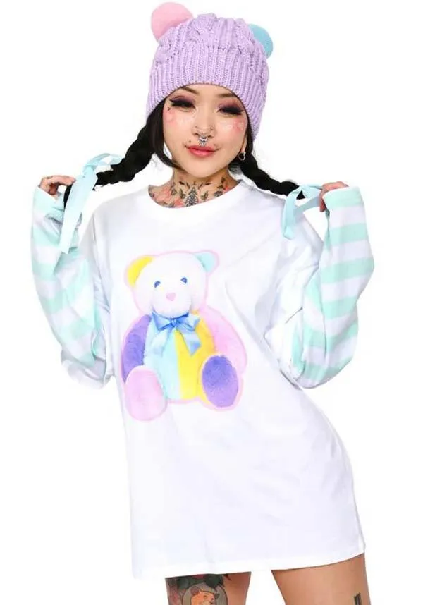 Pastel Patches Bear | LAYERED T-SHIRT**