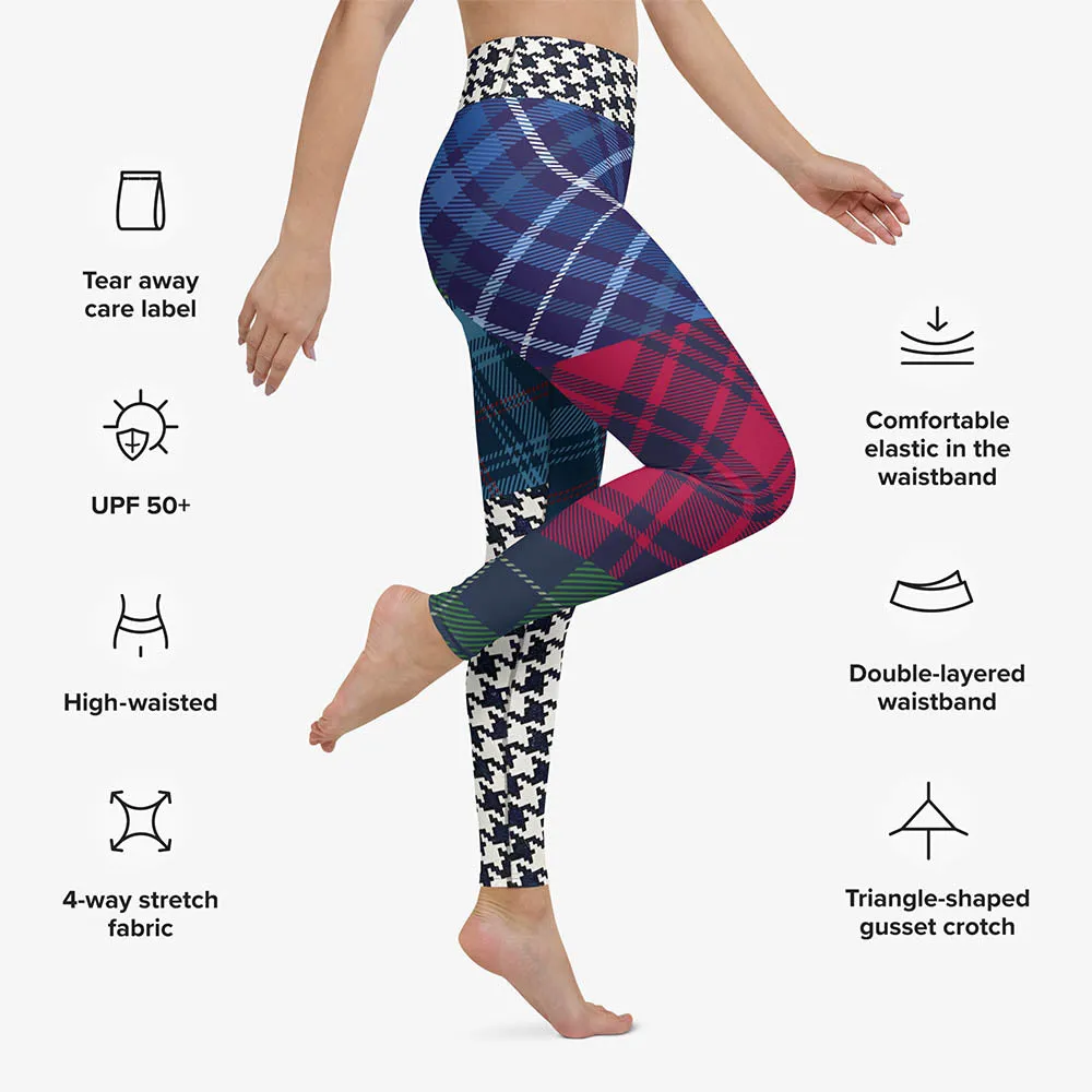 Printed Leggings "Tartan Galore" Red/Green/Blue