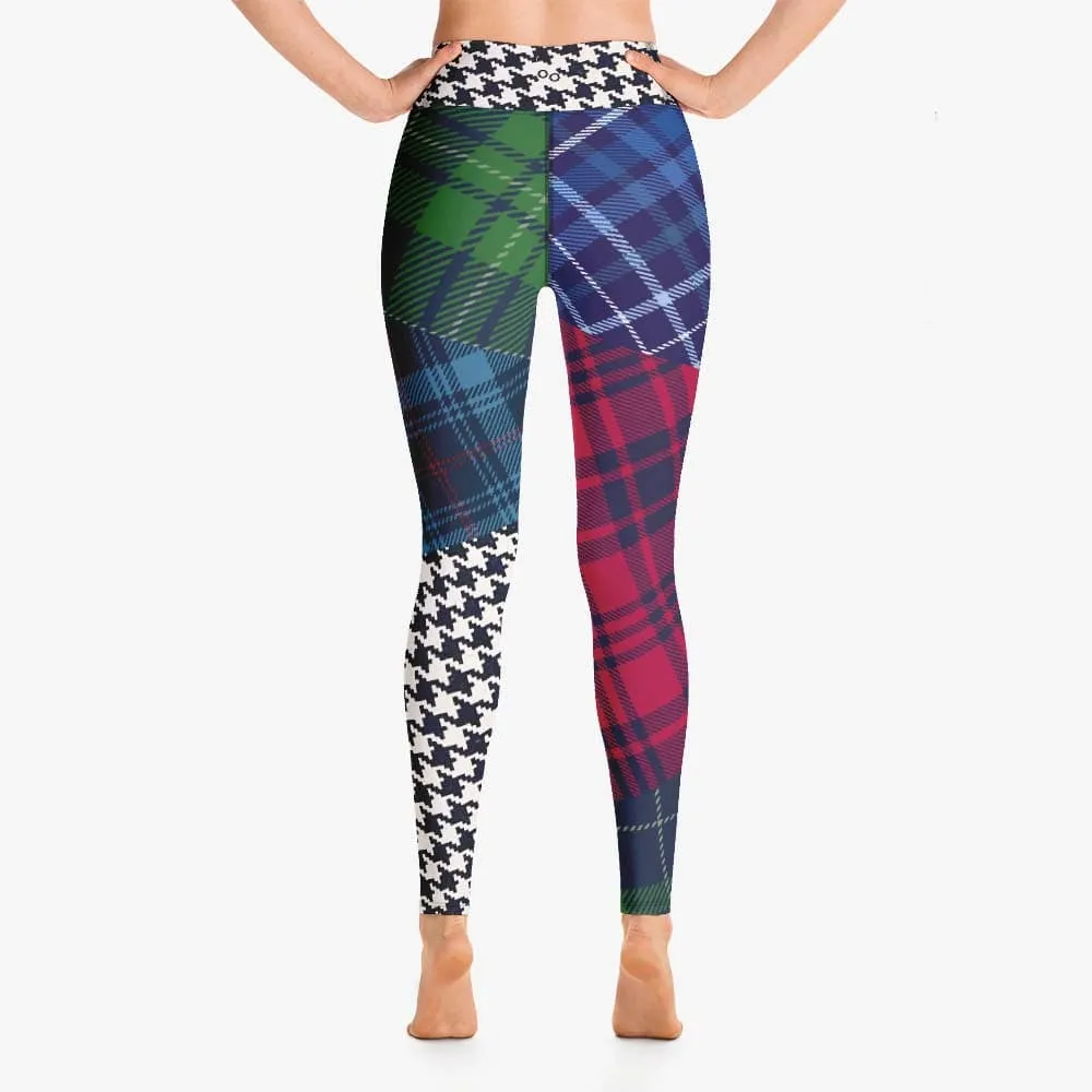 Printed Leggings "Tartan Galore" Red/Green/Blue