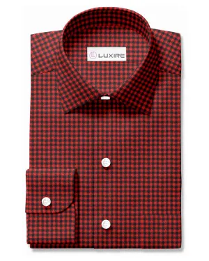 Red Black Shepherd Checks Flannel