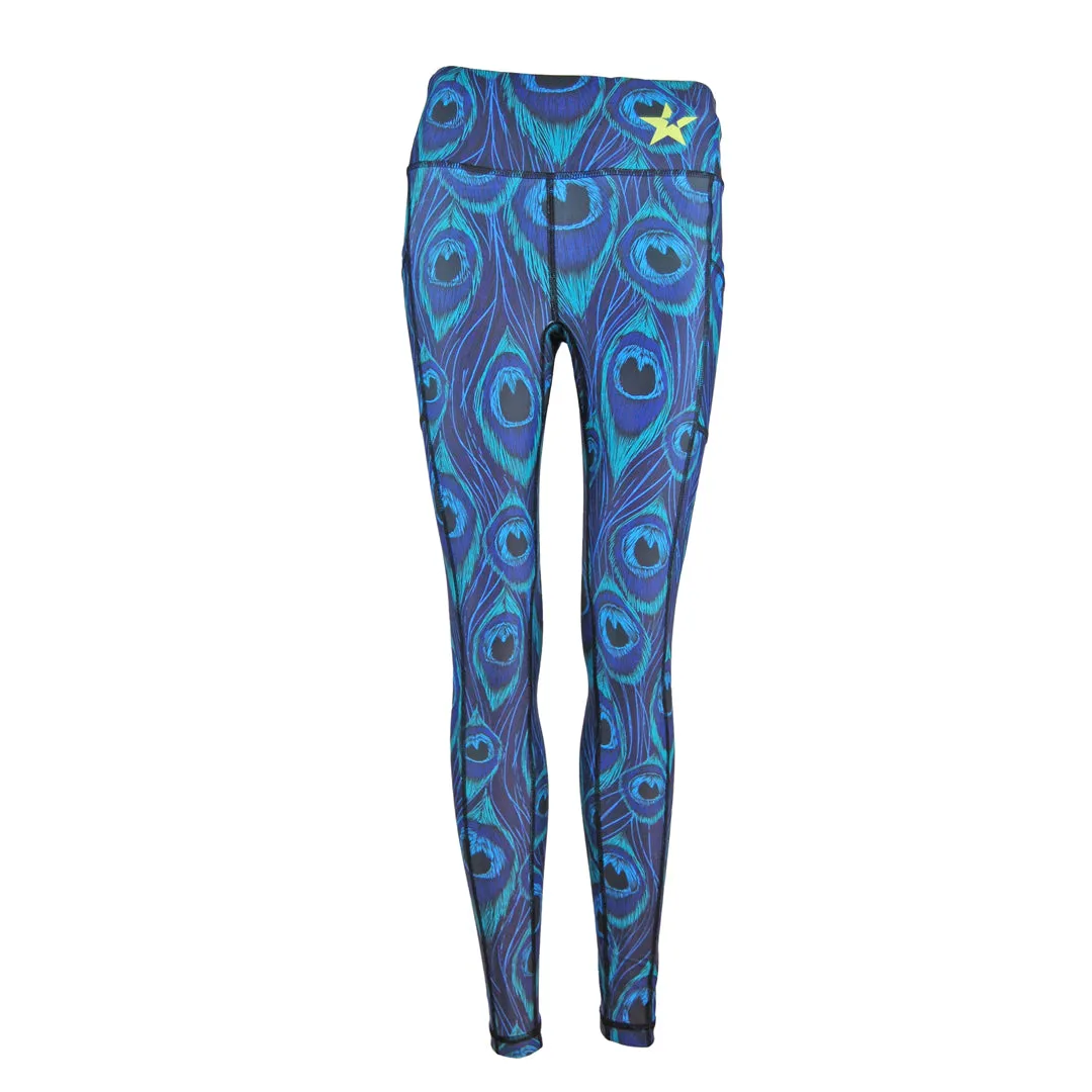 Sale Unisex Leggings | Blue Peacock