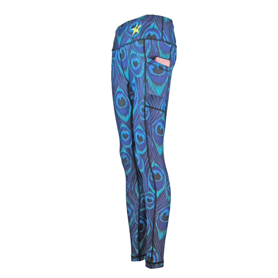 Sale Unisex Leggings | Blue Peacock