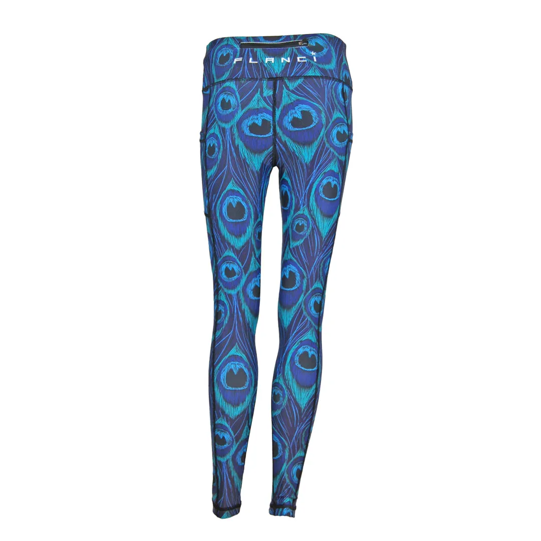 Sale Unisex Leggings | Blue Peacock