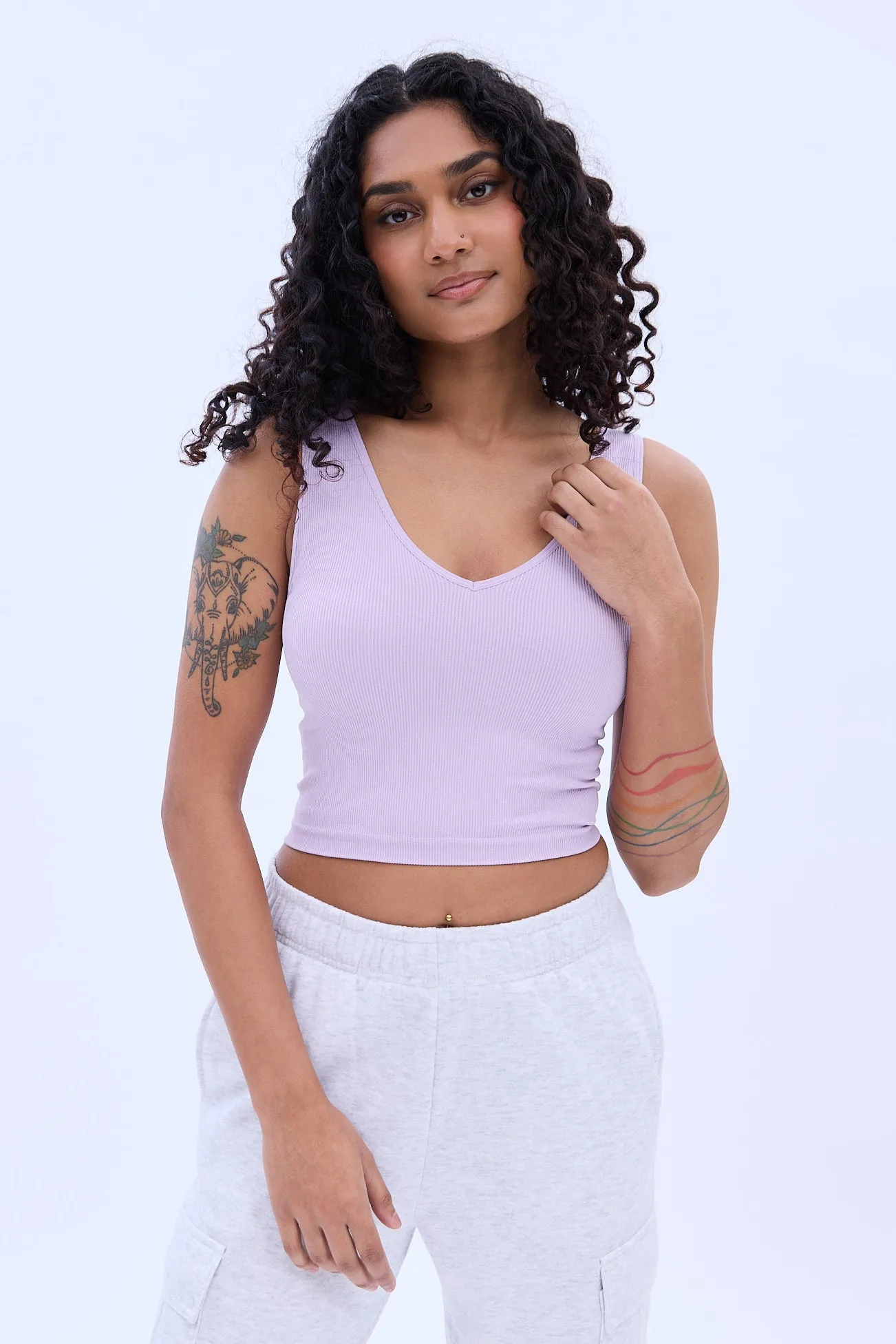 Seamless V-Neck Tank Top