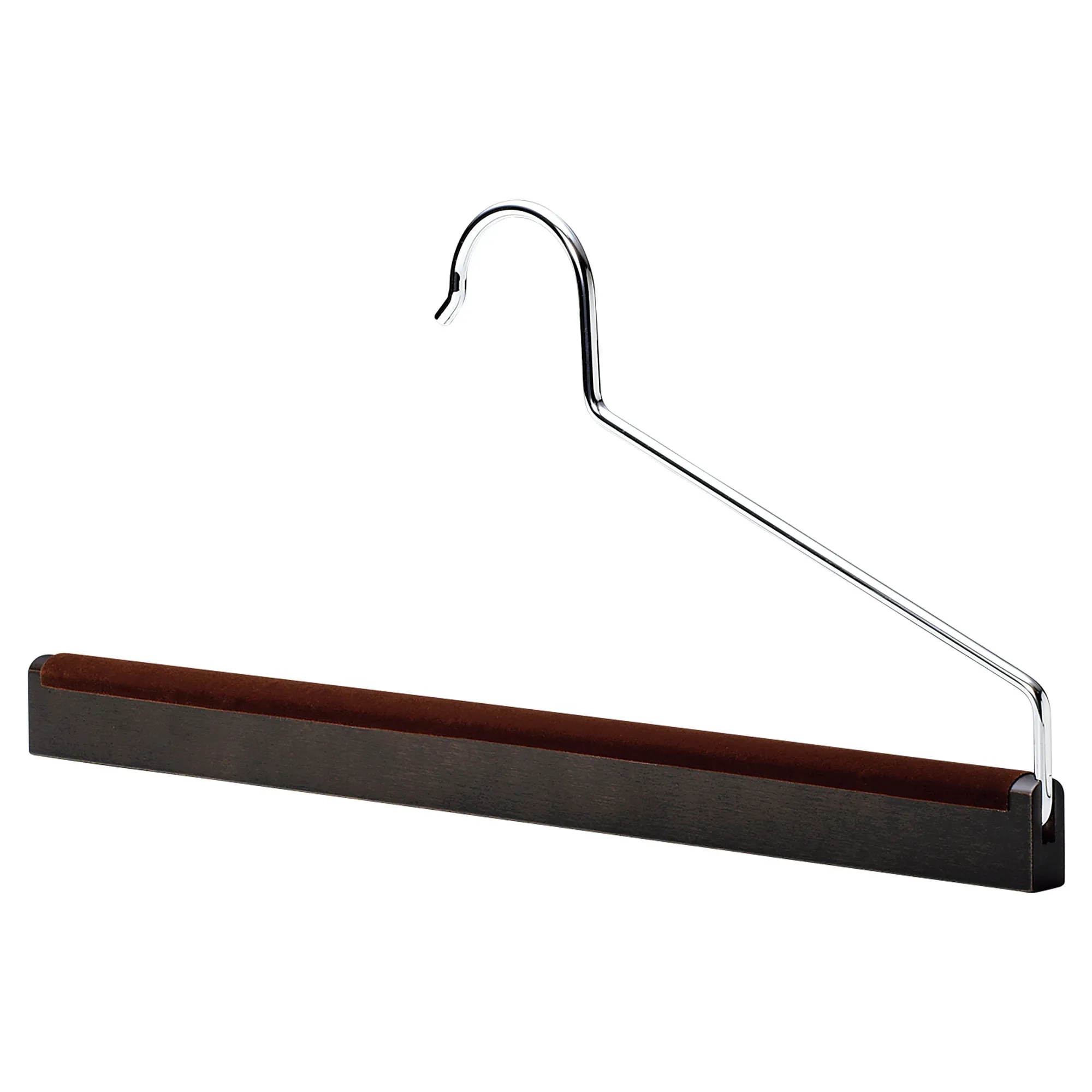 Smoked Brown Beech Wood Trousers Hanger (Set of 5)