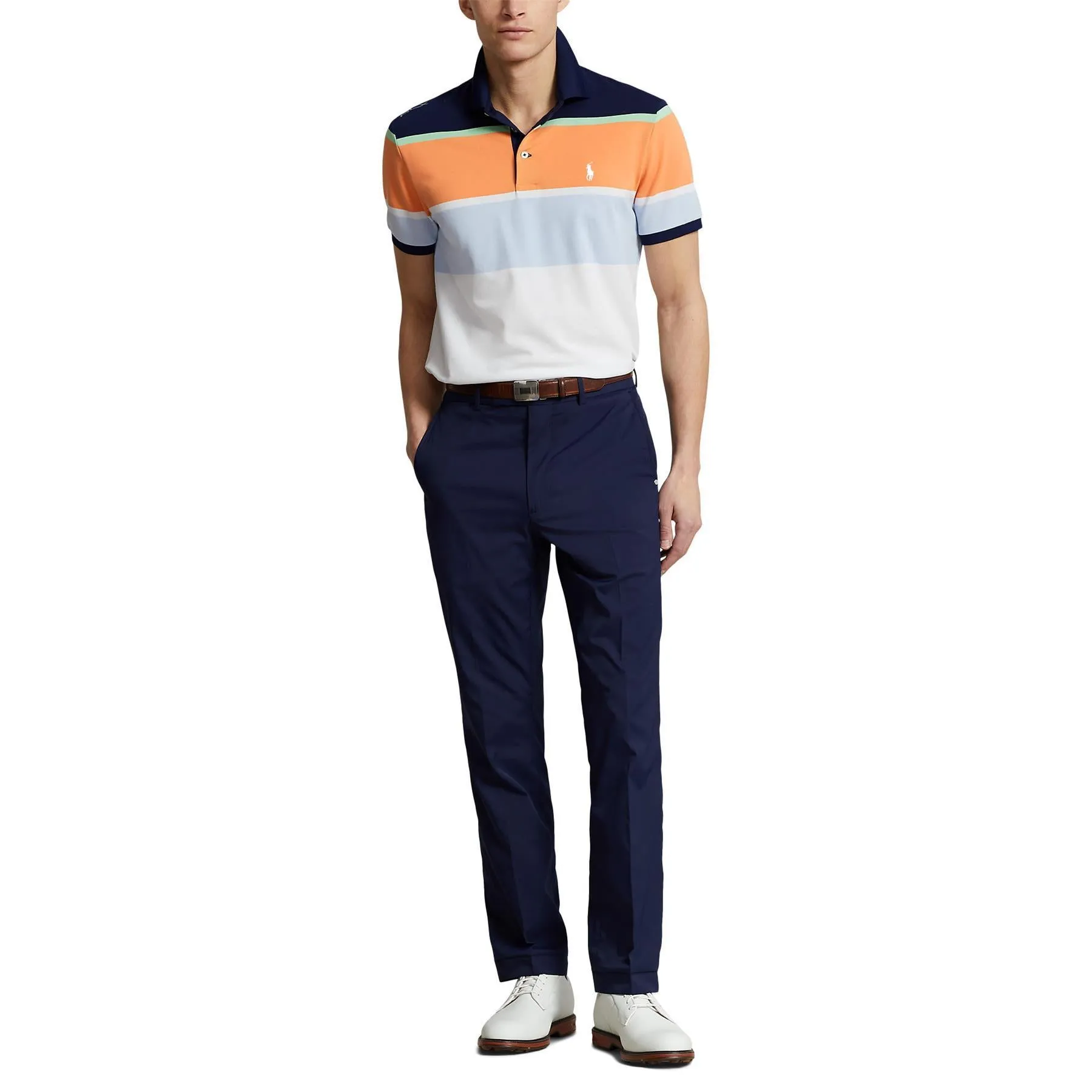 Tailored Fit Performance Polo Shirt Refined Navy Multi - SS24