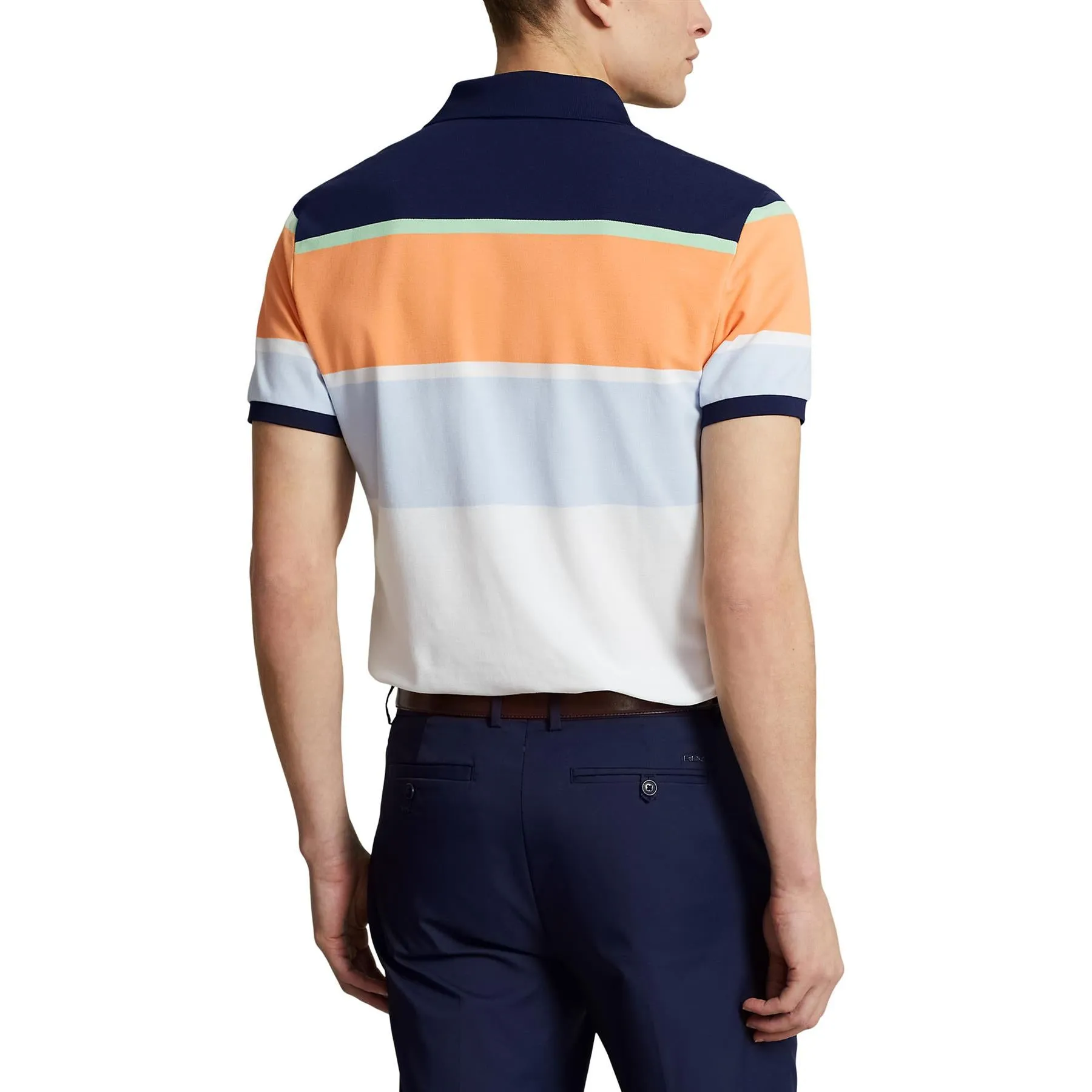 Tailored Fit Performance Polo Shirt Refined Navy Multi - SS24