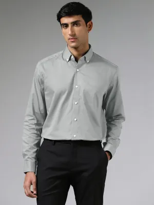 WES Formals Plain Refined Light Grey Shirt