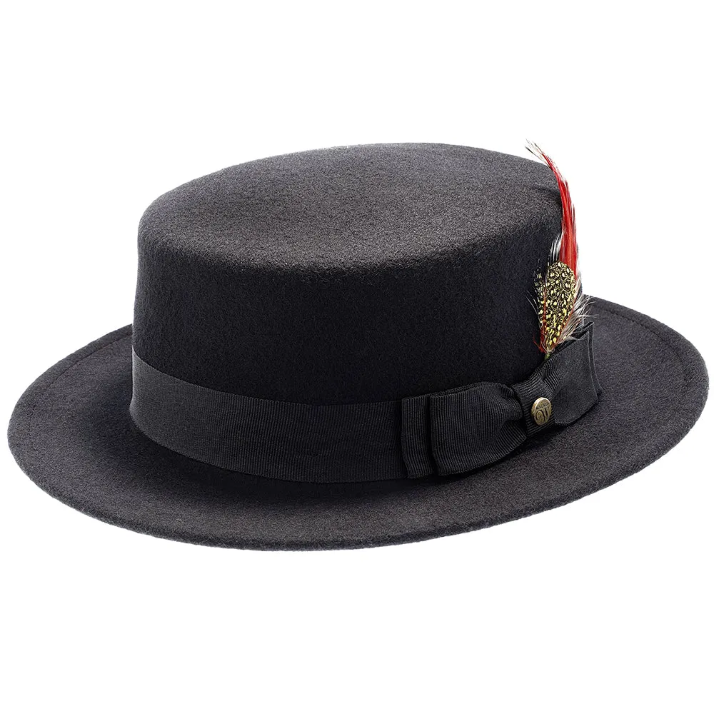 Whistler - Walrus Hats Black Wool Felt Pork Pie Hat - H7016