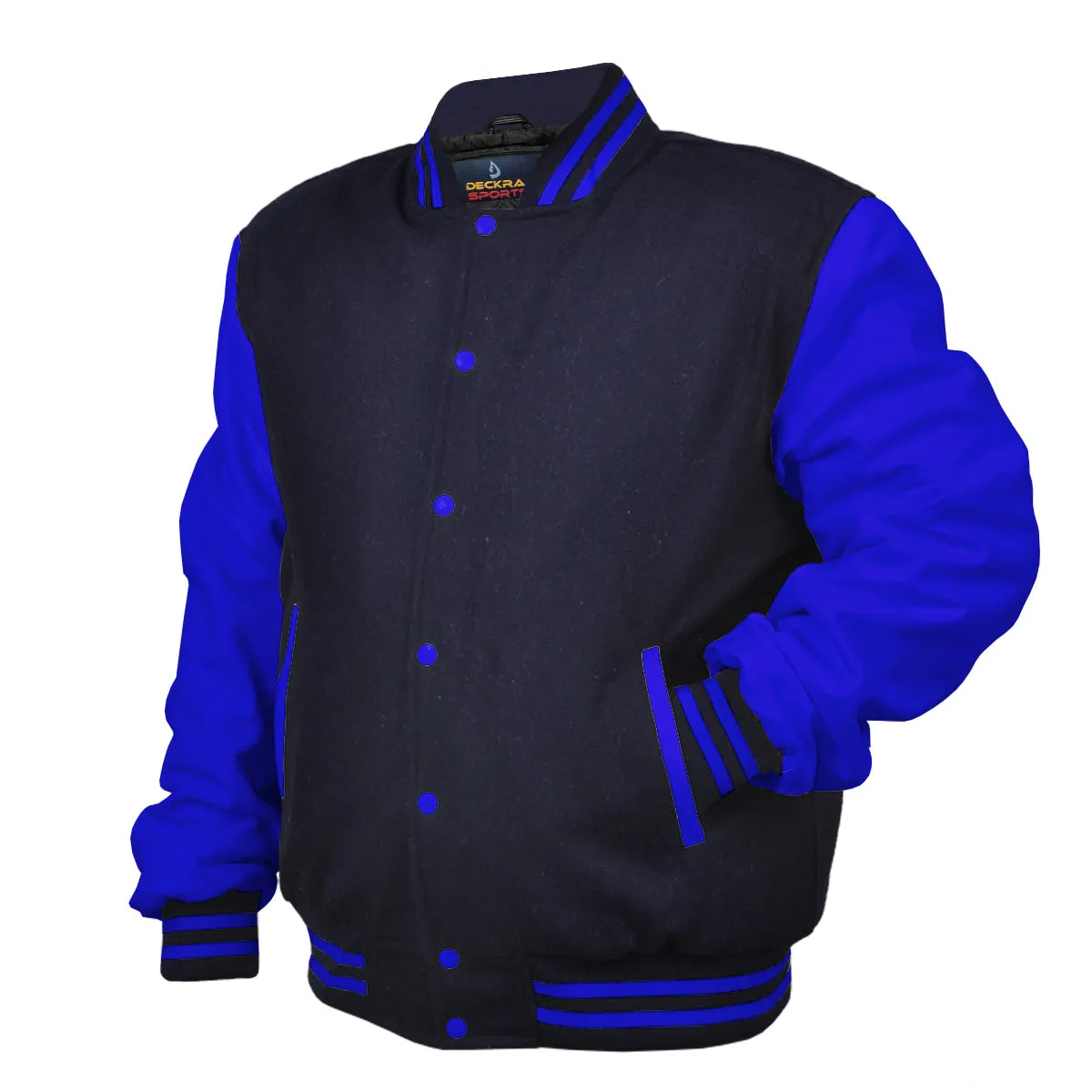 Woman Jacket Wool Leather Navy Blue/Blue