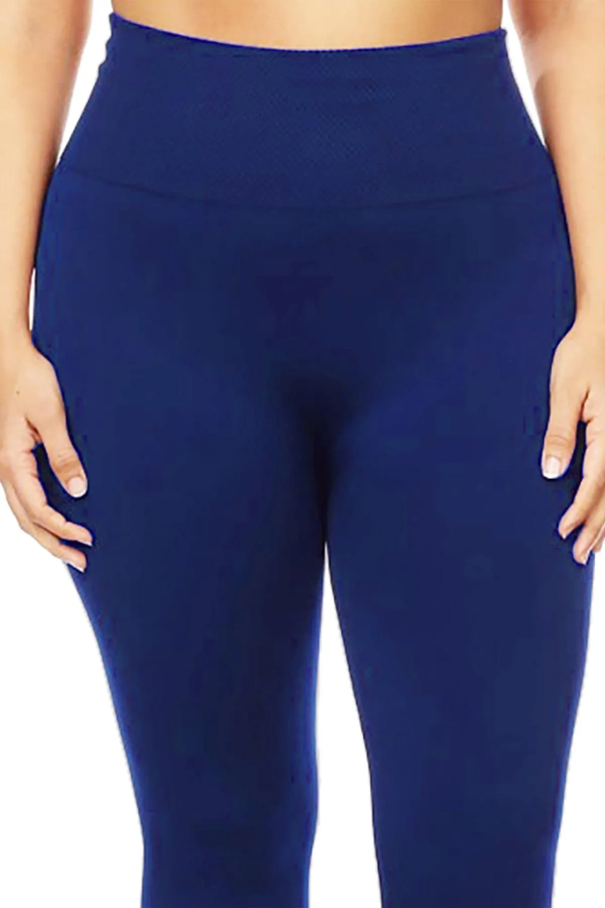 Women's Women's Plus Size Banded Waist Leggings with Fleece Lining