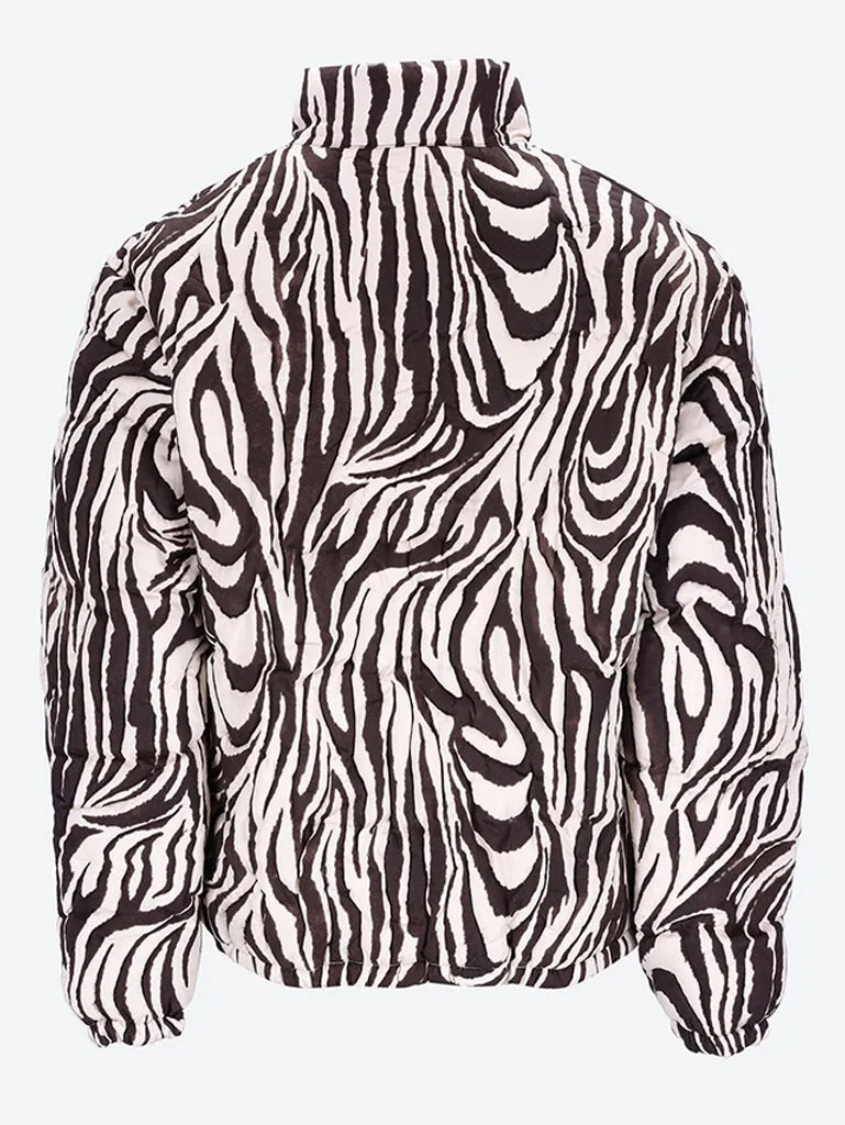 Zebra quilted puffer